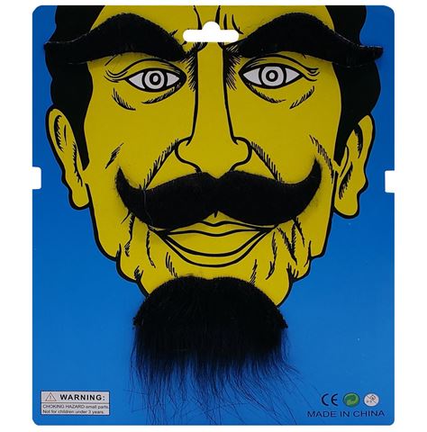 Imagen de Bigote Cejas y Barba - Accesorios para Disfraz