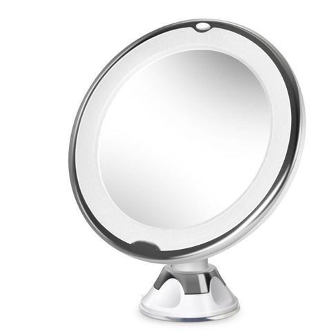 Imagen de Espejo con aumento y luz ideal maquillaje con base apoyo