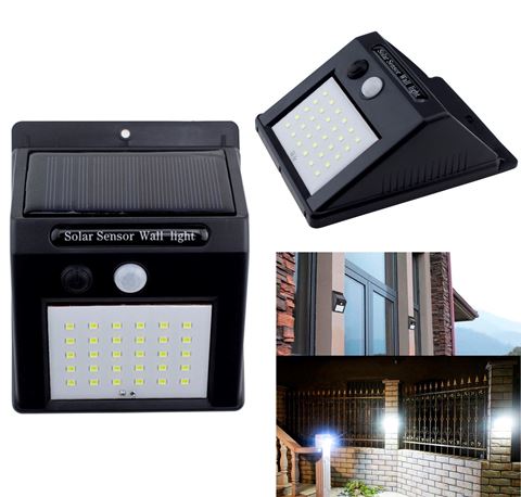 Imagen de Foco led solar con sensor de movimiento y luz para colgar