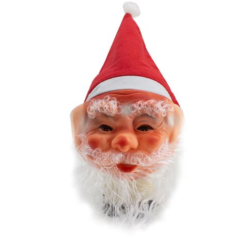 Imagen de Navidad gorro papa noel con mascara de goma