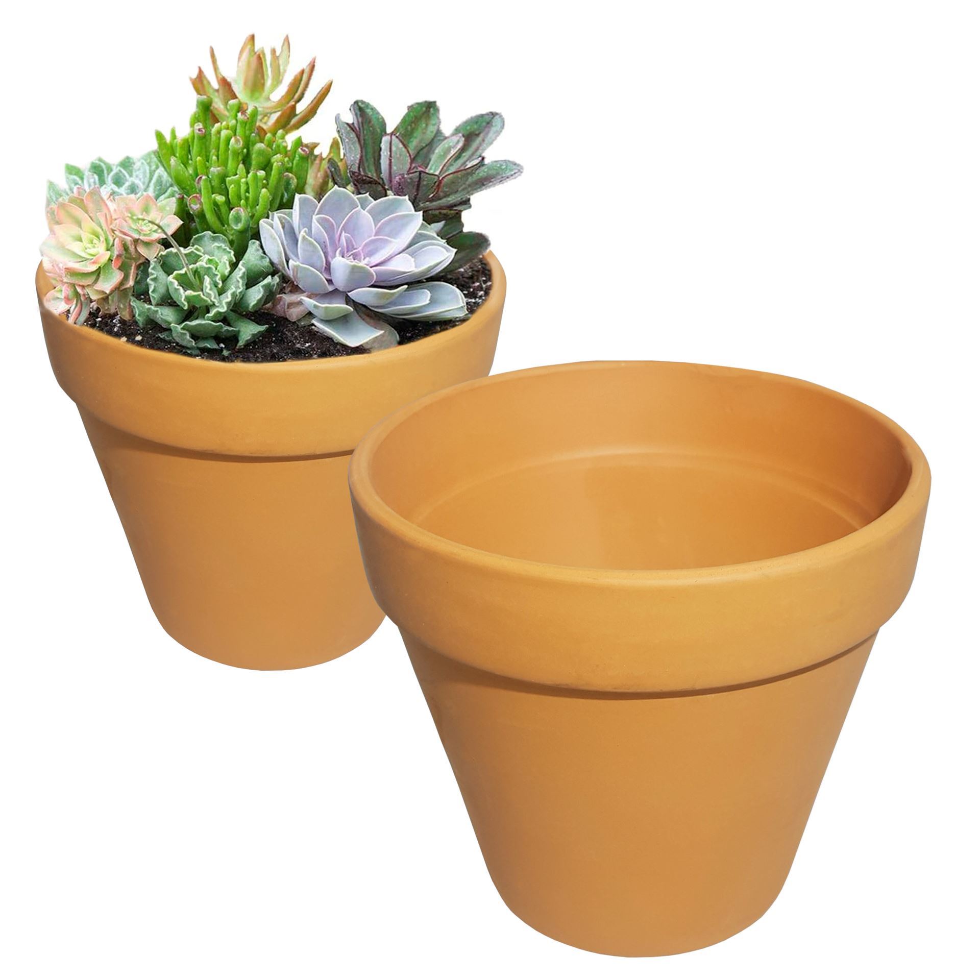 El Maestro de los Precios Bajos. Maceta barro Rústico Color Natural