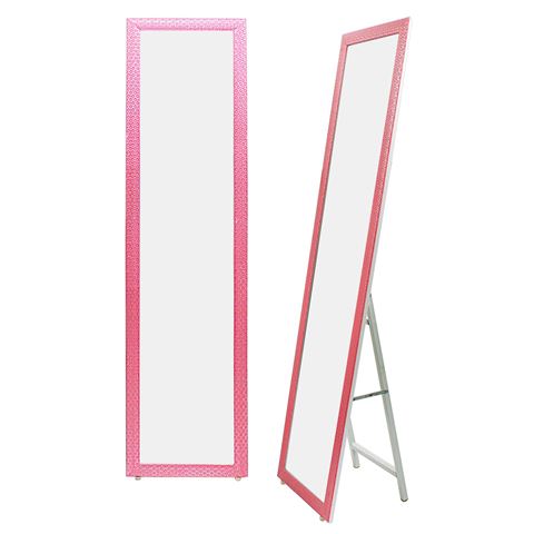 Imagen de Espejo de pie decoracion living dormitorio hogar rosado