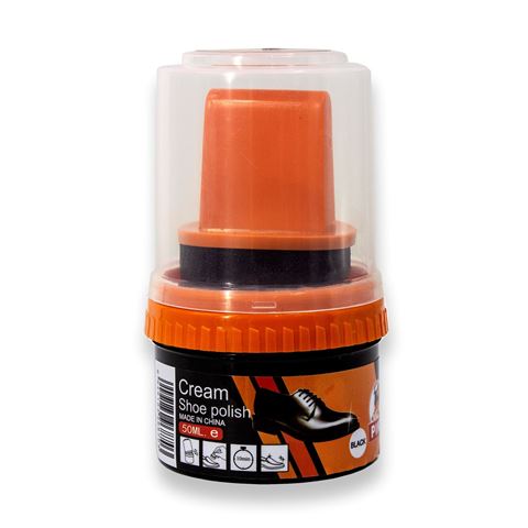Imagen de Pomada lustra zapatos 50 ml con cepillo en frasco pvc