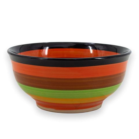 Imagen de Compotera de cerámica diseño a rayas colores
