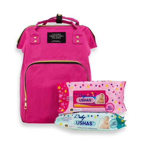 El Maestro de los Precios Bajos. Bolso mochila maternal + 2 paquetes  toallitas para bebe