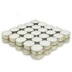 Imagen de Velas chatas blancas 50  unidades