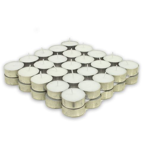 Imagen de Velas chatas blancas 50  unidades