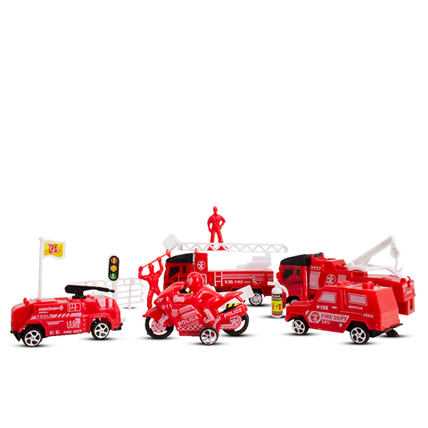 Imagen de Bomberos juguete infantil con vehiculos y accesorios