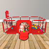Imagen de Corral  corralito pelotero infantil con arco de fútlbol y tablero de basketball puerta