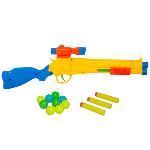 Imagen de Escopeta juguete con dardos y pelotas