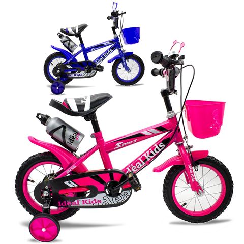 Imagen de Bicicleta rod.12 canasto + rueditas + accesorios niño niña