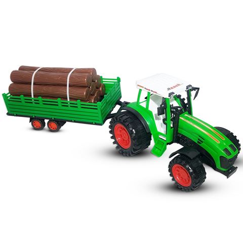 Imagen de Tractor con zorra y troncos