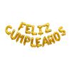 Imagen de Globos metalizados cartel feliz cumpleaños decoración fiestas