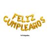 Imagen de Globos metalizados cartel feliz cumpleaños decoración fiestas