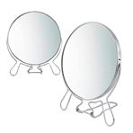 Imagen de Espejo doble faz redondo con aumento y base