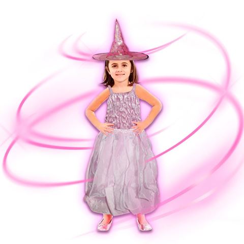 Imagen de Disfraz infantil de princesa con sombrero - talle s, m, l