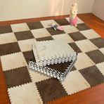 Imagen de Piso alfombra goma eva peludita tipo puzzle 30x30cm 9 unidades