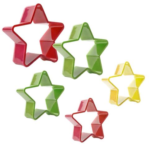 Imagen de Moldes cortadores para galletas estrellas 5 unidades
