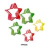 Imagen de Moldes cortadores para galletas estrellas 5 unidades