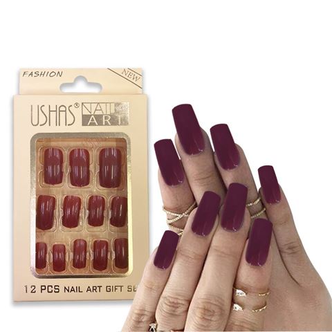 Imagen de Uñas postizas colores lisos 12 unidades Ushas