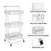 Imagen de Carrito organizador multiuso de 3 niveles con ruedas