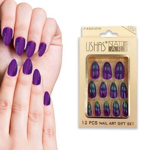 Imagen de Uñas postizas colores tornasol 12 unidades Ushas