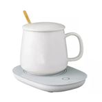 Imagen de Taza térmica con base calentadora  tapa y cuchara USB 400ml