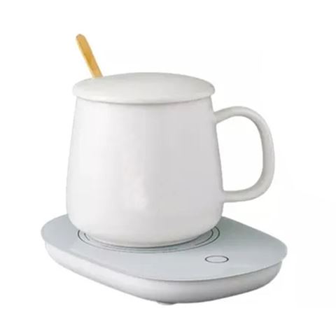 Imagen de Taza térmica con base calentadora  tapa y cuchara USB 400ml