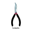 Imagen de Pinza punta curva 5"en blister