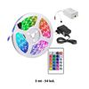 Imagen de Cinta tira de luces led Rgb 2835 transformador + control 5m
