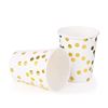 Imagen de Vasos desechables 10pc-lunares dorados-8,5X7,5cm