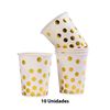 Imagen de Vasos desechables 10pc-lunares dorados-8,5X7,5cm