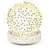 Imagen de Platos desechables 10pc -lunares dorados-9"