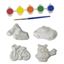 Imagen de Moldes de yeso con pincel y pintura