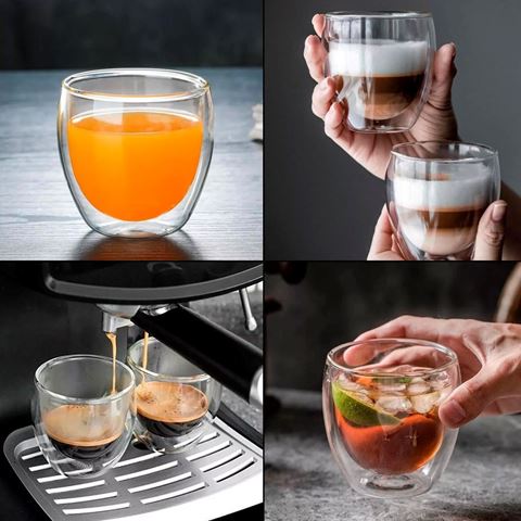 Imagen de Vaso vidrio doble pared 250ml