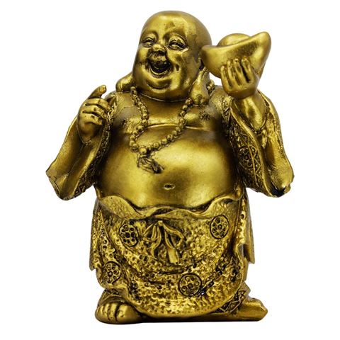 Imagen de Adorno Buda dorado Sonriente del dinero