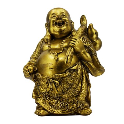Imagen de Adorno Buddha dorado Sonriente de la suerte