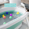 Imagen de Bañito plegable para bebés con desague porta lluvero porta jabón