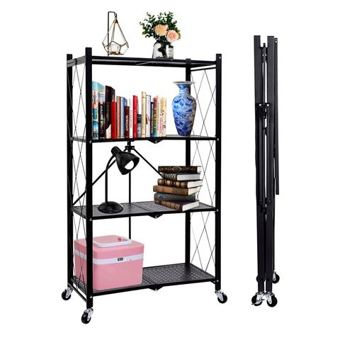 Imagen de Rack Plegable Metálico Con Ruedas 4 Niveles