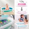 Imagen de Bañito plegable para bebés con desague porta lluvero porta jabón