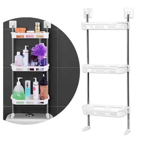 Organizador estante para baño 3 niveles acero inoxidable