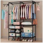 Imagen de Organizador multifuncional ropero con perchero y estantes