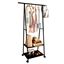 Imagen de Organizador multifuncional con perchero, estantes y ruedas