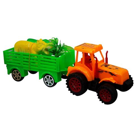 Imagen de Tractor juguete con zorra y animales
