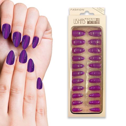 Imagen de Uñas postizas colores lisos 24 unidades  Ushas