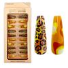 Imagen de Uñas postizas combinadas lisas y animal print 24 unidades Ushas