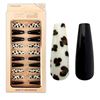 Imagen de Uñas postizas combinadas lisas y animal print 24 unidades Ushas