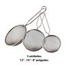 Imagen de Set Coladores de metal 3 unidades 8"/10"/12"