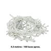 Imagen de Luces de navidad arroz blancas cable blanco 100 luces - 4,3 metros