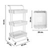 Imagen de Carrito organizador multiuso de 3 niveles con ruedas